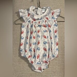 Adorable Crab Print Kids One Piece
